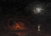 Cornelius Krieghoff In Camp at Night Spain oil painting artist